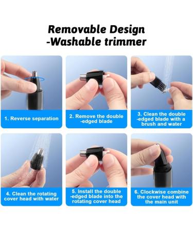 Soeudgh Electric Nose Hair Trimmer Mens Nose Clipper for Both Men and Women with LCD Display Dual Edge Blade USB Rechargeable Trimmer Nose Clippers - Buy Online on GoSupps.com