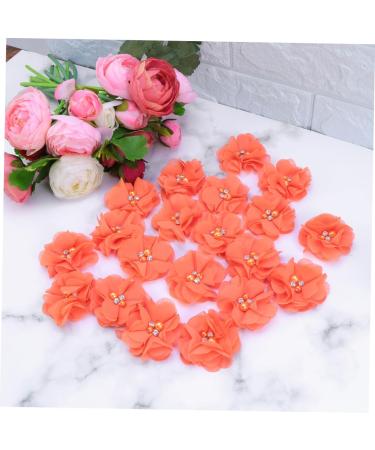COHEALI 60 pcs Chiffon Cloth Diy Mini Shaped Accessory Hairhoop Flowers Accessoriesorange Girls Pearl As Shownx3pcs Size 1x3pcs - Buy Online on GoSupps.com