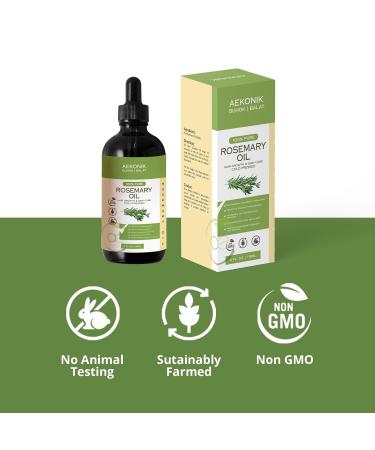 Pure Rosemary Essential Oil 4 Oz - Organic Hair Growth & Moisturizing Serum for Frizzy Hair Face & Skin Care | International Shipping - Buy Online on GoSupps.com