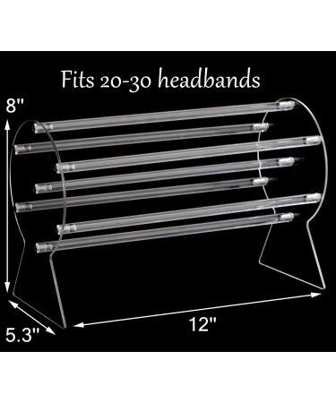 Yesland 2 Pack Acrylic Headband Holder - Clear Organizer Stand for Girls - Hairband & Hair Clasp Storage Rack - Buy Online on GoSupps.com