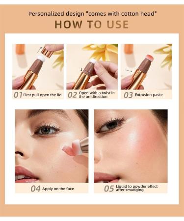 Go Ho Liquid Blush Makeup Cream | #03 Cheery Red Blush | Natural Finish with Cushion Applicator - Buy Online on GoSupps.com