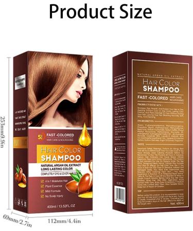 HOUSN Hair color brown Hair Dye Shampoo 400 ml hair color shampoo for gray hair 100 gray coverage easy and quick to use perfect color care for men and women - Buy Online on GoSupps.com