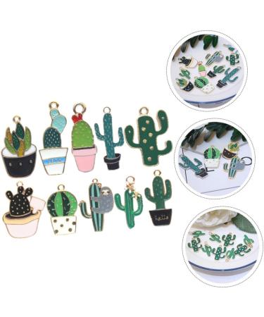Anneome Alloy Charms Cactus Accessories Greenery Bulk Plants 3d Plant Charm Collection Cartoon Plant Bag Vintage Ornament - Buy Online on GoSupps.com