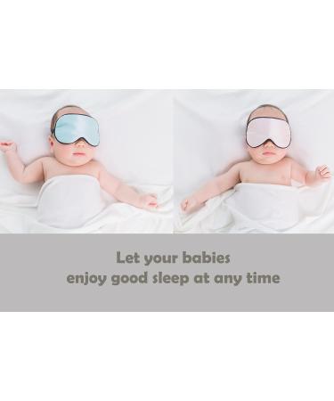 K meet Q Mulberry Silk Kids Sleep Mask - Adjustable Strap, Cute Pink Eye Mask for Newborns - X-Small (1 Pack) - Buy Online on GoSupps.com