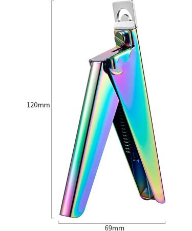 SVAASA Nail Clippers Stainless Steel UV Gel False Nail Tips Trimmer Clipper Edge Cutter Nail Art Manicure U Word Rainbow Gold Silver Tools - Buy Online on GoSupps.com