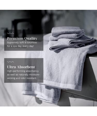 LUXOME Spa Collection Oversized Bath Sheet Set | Highly Absorbent | Mist (Light Grey) 2 Piece Set - Buy Online on GoSupps.com