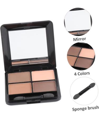 Beavorty 3pcs 4 Shadow Mirror Eye Elegant Colors Matte and with Brown Sponge Eyeshadow Makeup 1 count (Pack of 1) As Shownx3pcs - Buy Online on GoSupps.com