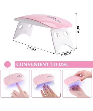 SOSPIRO LED UV Nail Lamp 6W Portable Gel Dryer Mini UV Professional Nail Art Tool - Pink - Buy Online on GoSupps.com