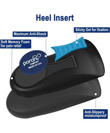 Orthopedic Insoles for Plantar Fasciitis & Flat Feet - High Support Arch Inserts (EU 36-41 Black) - Shock-Damping Relief for Heel & Midfoot Pain - Buy Online on GoSupps.com