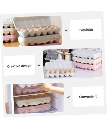 Egg Cartons 2pcs container with lid storage containers for pantry egg dispenser egg plate re-usable - Buy Online on GoSupps.com