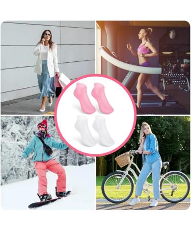 YINGSC 2 Pairs Silicone Socks Foot Moisturiser Socks Women Foot Spa Pedicure Gel Socks Eexfoliating Socks for Dry Cracked Feet Women - Buy Online on GoSupps.com