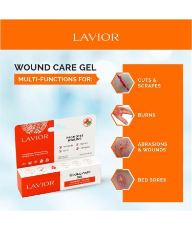 Lavior Wound Care Gel - Multi-Purpose Healing Ointment for Cuts, Scrapes, Burns, Wounds, Rashes & Skin Irritations - Buy Online on GoSupps.com