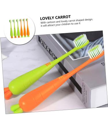 Buy Healvian 12 STK Soft Carrot Toothbrushes for Children - Bulk Travel Manual Toothbrushes for Kids & Pets | International Shipping Available - Buy Online on GoSupps.com