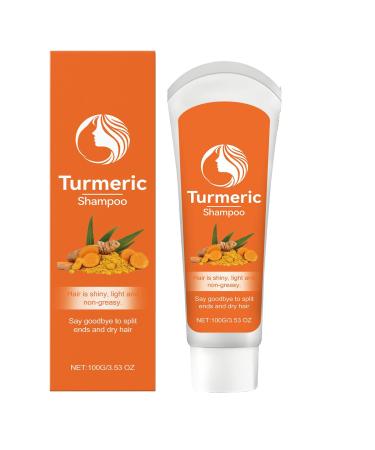 XINRAN Turmeric Shampoo for Healthy Hair Growth - Turmeric Shampoo - Strengthens Hair Roots - Reduces Breakage of Dry and Damaged Hair - Travel Size - Turmeric Soap