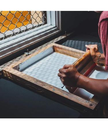 Worown 10x14 Inch Wooden Silk Screen Printing Frame with 110 White Mesh + 4x10 Inch Squeegee - Buy Online on GoSupps.com