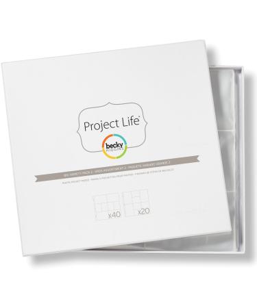 Project Life by Becky Higgins 380002 Project Life Photo Pocket Page Protector-12 x 12-Big Variety 2 (60 Piece)  35.56 x 33.65 x 2.54 cm  Multi-Colour