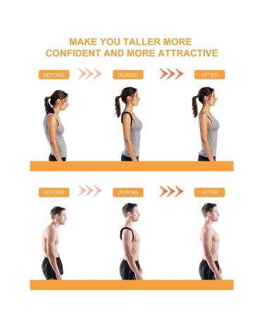 Posture Corrector for Men and Women Posture Brace Adjustable Upper Back Support Brace Straightener for Providing Pain from Neck Upper Back Shoulder Correction - Buy Online on GoSupps.com