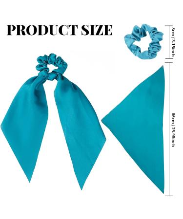6 PCS Satin Hair Scarf Scrunchies Set - Bow Knot Hair Ties in Solid Colors for Women and Girls - Buy Online on GoSupps.com