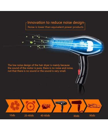 2300w Professional Salon Hair Dryer Powerful Negative Ionic Hairdryer Powerful AC Motor Low Noise Blow Dryer with 2 Concentrator 3 Heat 2 Speed Settings 2.5m Long Cable for Home and Salon Small - Buy Online on GoSupps.com