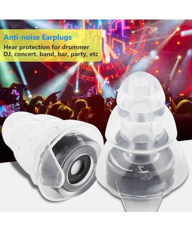 Transparent Noise Reduction Earplugs for Drummers & DJs - Ideal Sound Protection for Concerts (Black - Buy Online on GoSupps.com