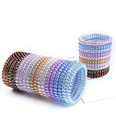 20 Pieces Spiral Elastic Hair Ties - Colorful Telephone Cable Ponytail Holders for Women | Stretchy Hair Bands for Durable Hold - Buy Online on GoSupps.com