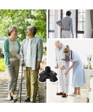 Non-Slip Rubber Walking Stick Protector - Black, One Size - Buy Online on GoSupps.com