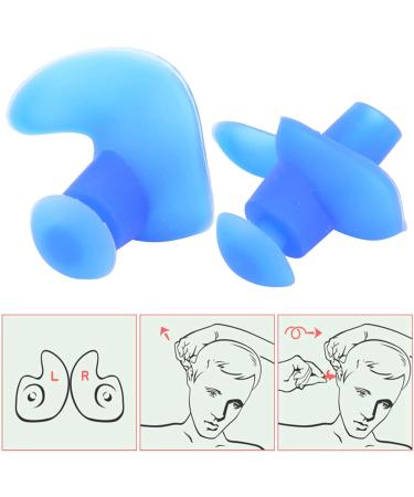 Swimming Ear Plugs - 6 Pairs Silicone Swim Ear Plugs for Adults with Storage Case | Perfect for Swimming & Diving (Blue - Buy Online on GoSupps.com
