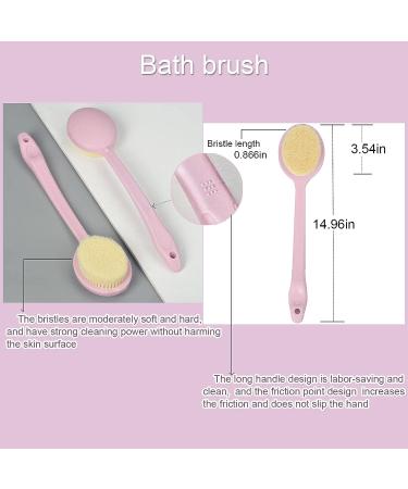 WOWOHAPPY Exfoliating Bath Brush Set - 6 Piece Shower Body & Facial Scrubber with High-Quality Plastic and Nylon - Perfect Gift for Men and Women (Pink) - Buy Online on GoSupps.com
