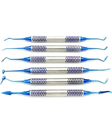 Lmeili 6pcs Dental Composite Filling Instruments Set - Restoration & Contouring Tools | Thick Grip Dental Tools for Professional Use - Buy Online on GoSupps.com