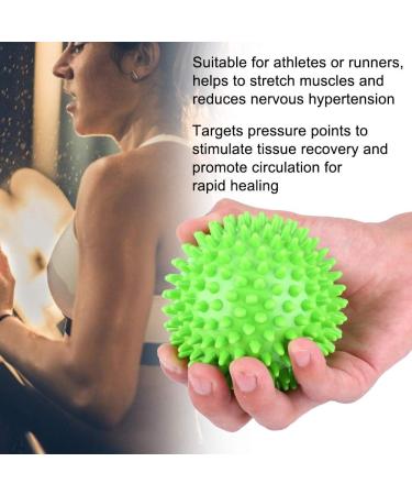 Spiky Massage Ball & Plastic Roller for Plantar Fasciitis | L-Green Fitness Tool for Trigger Point Relief - Buy Online on GoSupps.com