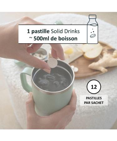 Qwetch SOLID DRINKS BIO 12 Pastilles d'hydratation avec Vitamine C Naturelle Boisson Sans Sucres Sans Calories Saveurs Mangue & Passion Vegan Fabriqu en France - Buy Online on GoSupps.com