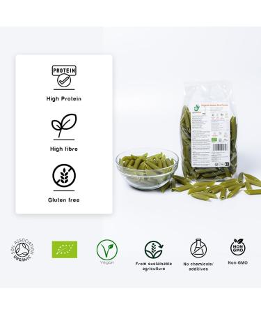 goodFarm Organic Green Pea Penne Pasta 1 kg - High Protein & Fibre Gluten-free Vegan Low calorie - Buy Online on GoSupps.com