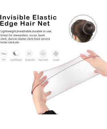 Invisible Hair Nets and U Shaped Hair Pins Set - 50 Elastic Edge Mesh Hair Nets and 10 Positioning U Shaped Hair Pins for Women Hair Bun (Brown) - Buy Online on GoSupps.com