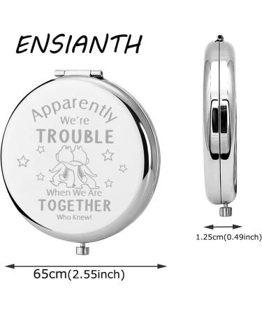 ENSIANTH Cartoon Chip Dale Squirrel Compact Makeup Mirror - Girls Getaway Gift - Chip Dale Lover Gift - Cute Cartoon Character Mirror - Buy Online on GoSupps.com