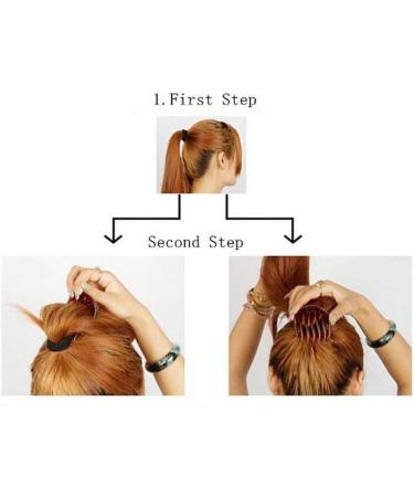 1PC Magic Hair Styling Insert Comb Bump It Up Volume Inserts For Donut Ponytail Fluffy Hair Comb Beauty Tool (Black) - Buy Online on GoSupps.com