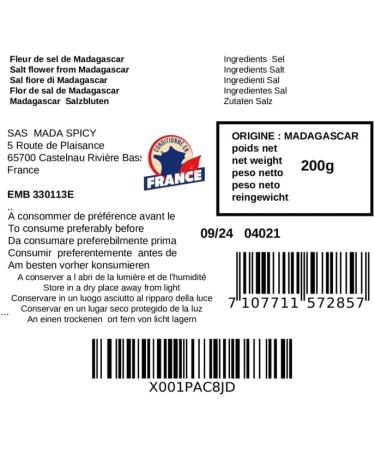 Madagascar flower of salt 1000g "Sustainable Agriculture" food zip bag - Buy Online on GoSupps.com