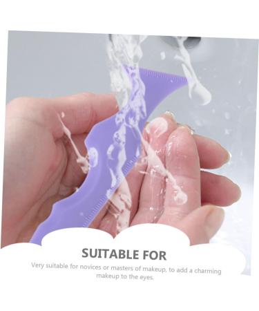 POPETPOP 2pcs Silicone Beauty Ruler Eyeliner Pencil Makeup Applicator Angled Eyebrow Stencils Shield Massage - Buy Online on GoSupps.com