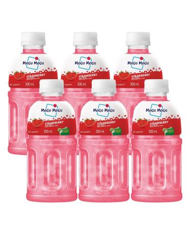 Mogu Mogu Strawberry Juice with 25% NATA De Coco | Energy Booster Drink Delicious And Nutritious Drink Tasty And Twisty Treat Gift Hamper (6)