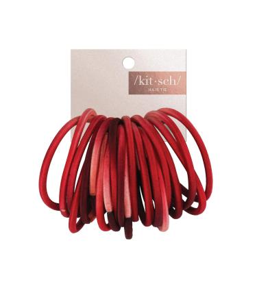 Kitsch Recycled Polyester Ombre Standard Hair Ties | No Damage Hair Elastics | Hair Bands | Ponytail Holders | Black Hair Ties for Thick Hair & Thin Hair | Holiday Gift Pack of 20 (Blush) - Buy Online on GoSupps.com