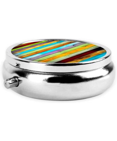 Colorful Wooden Mini Pill Box - Travel-Friendly Organizer for Purse & Pocket - Compact & Convenient Storage - Buy Online on GoSupps.com