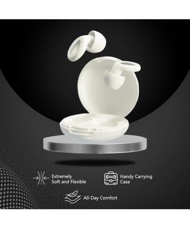 Buy Noise Cancelling Ear Plugs for Sleeping - 27dB Reusable Silicone Earplugs for Travel Concerts & Study - 8 Eartips Included - Buy Online on GoSupps.com