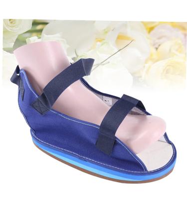 GLEAVI Square Toe Sandals for Women - Ankle Braces for Broken Feet - Foot Protective Shoes for Fracture Care - Blue - Buy Online on GoSupps.com