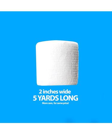 Self Adhesive Bandage Wrap Set - Non-Woven Breathable & Water-Resistant Vet Wrap - Pack of 6 2 x 5 Yard - Ideal for First Aid & Wound Care - Buy Online on GoSupps.com