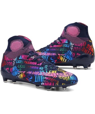 Men's Professional High-Top Soccer Cleats - Black Size 1.5 - Indoor/Outdoor Competition Football Shoes - Buy Online on GoSupps.com