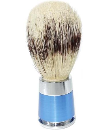NSNT Exquisit Men's Shaving Brush - Fashionable Aluminum Beard Gift with Classic Safety Handle - 10x15cm Silver - Buy Online on GoSupps.com