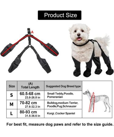 HY-MS Dog Boots Anti-Slip Dog Shoes Rugged Rubber Sole Pet Paw Protectors for Winter Snowy Day| Waterproof in Rainy Weather|Summer Hot Pavement Outdoor Walking Dog Boots (Medium) - Buy Online on GoSupps.com