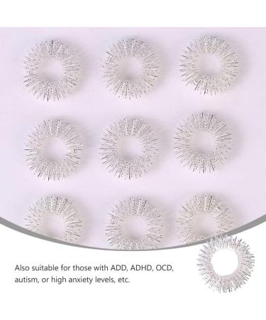 Gatuida 10pcs Finger Massage Ring Toy - Carbon Steel Pointed Medicine Rings for Relaxation & Stress Relief - Buy Online on GoSupps.com