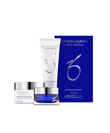 ZO Skin Health Getting Skin Ready All Skin Types Gentle Cleanser 2 Fl Oz Exfoliating Polish 0.57 Oz 30 Complexion Renewal Pads - Buy Online on GoSupps.com