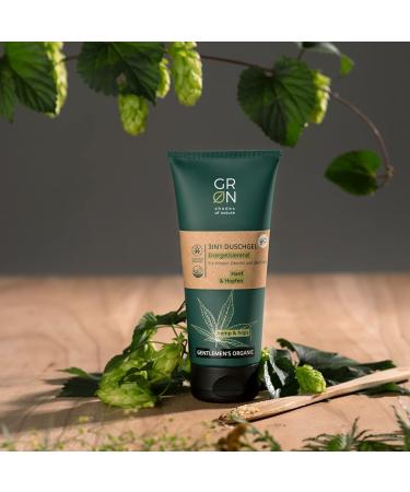G R N Shades of Nature 3in1 Body Wash | Organic Hemp & Hops | Vegan Biocosmetics for Body Face & Beard (200ml) - Buy Online on GoSupps.com