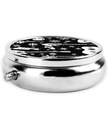 Shop Guitar Pattern Round Pill Box - 3 Compartment Mini Portable Travel Medicine Organizer - Buy Online on GoSupps.com